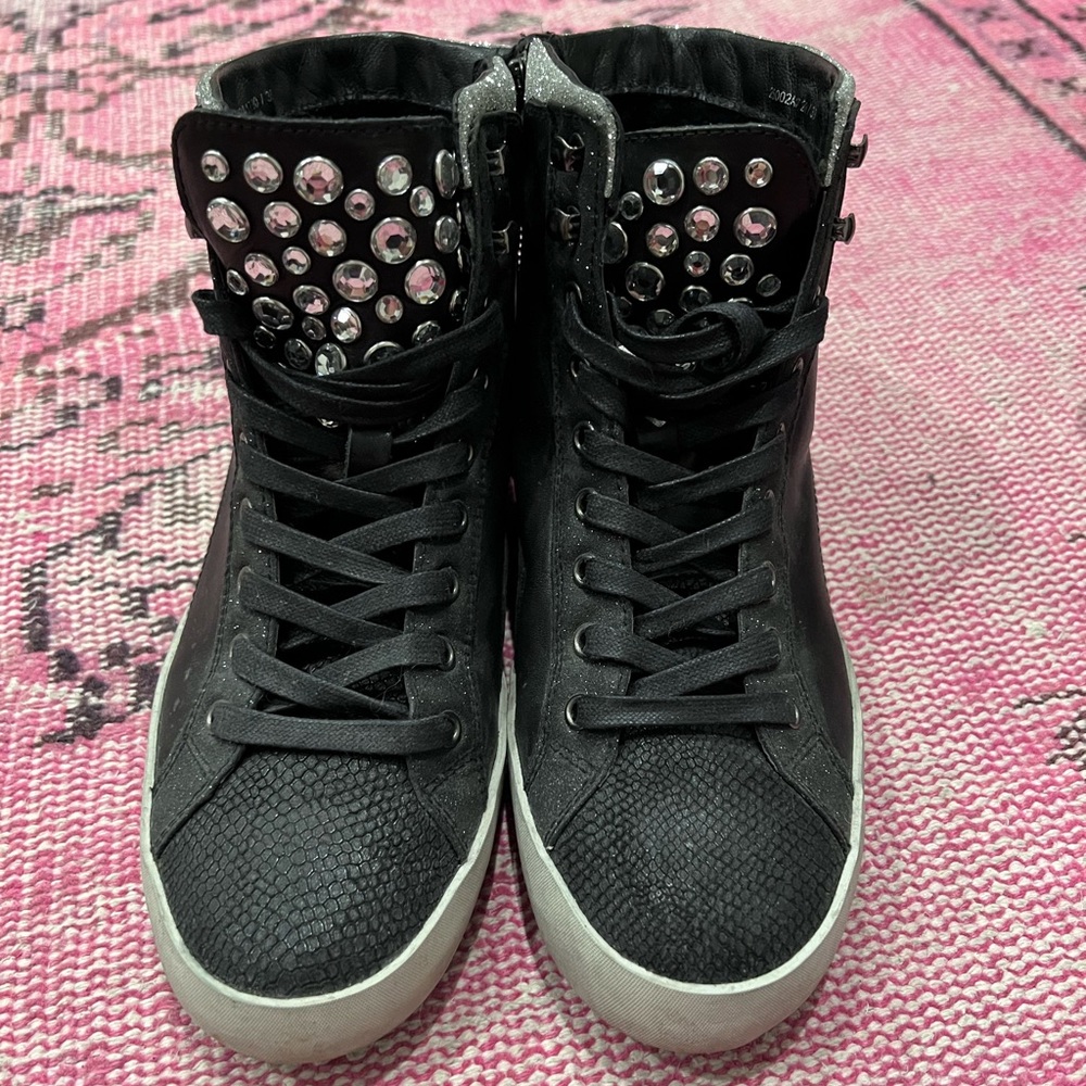 London Crime high top crystals sneakers